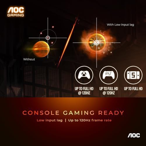 AOC 24G15N 24" Gaming Monitor, Full HD 1920x1080, 180Hz 1ms, 1x HDMI 2.0, 1x Display Port, Adaptive-Sync, 3-Sided Frameless, HDR Ready, Console Gaming Ready