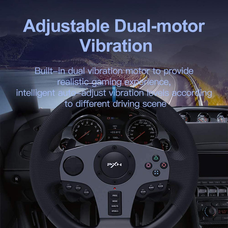 PXN V9 Steering Wheel & Pedals & Shifter For PC/PS3/PS4/SWITCH/XBOX ONE  6948052900333