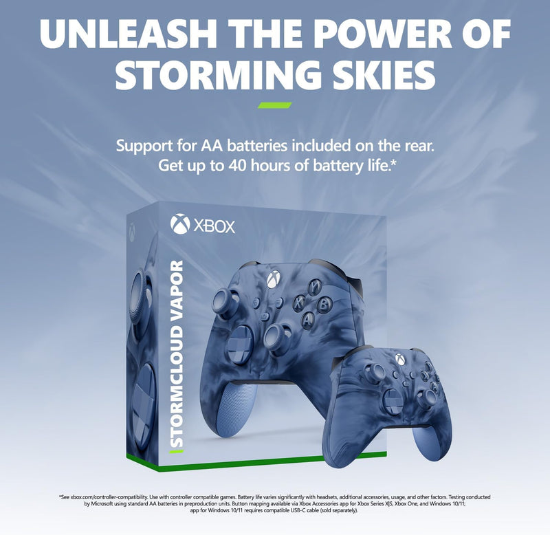 Xbox Wireless Controller – Stormcloud Vapor Special Edition for Xbox Series X|S, Xbox One, and Windows Devices