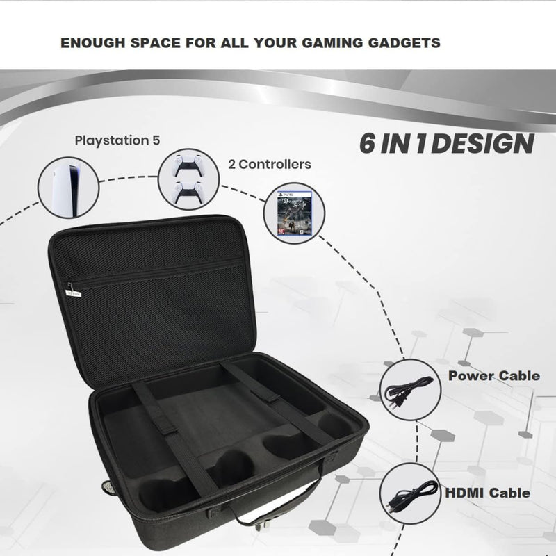 Hard Carrying Case, Travel Bag  for PS5 Slim Consoles