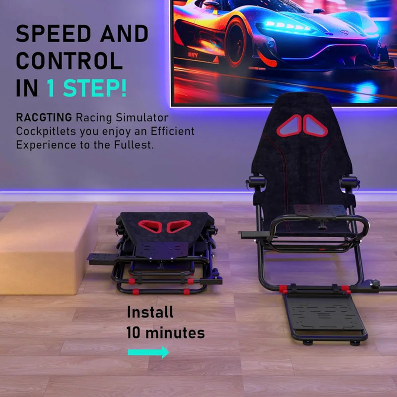 Foldable Racing Simulator, Racing Simulator Cockpit, Racing Seat for all Racing Wheels