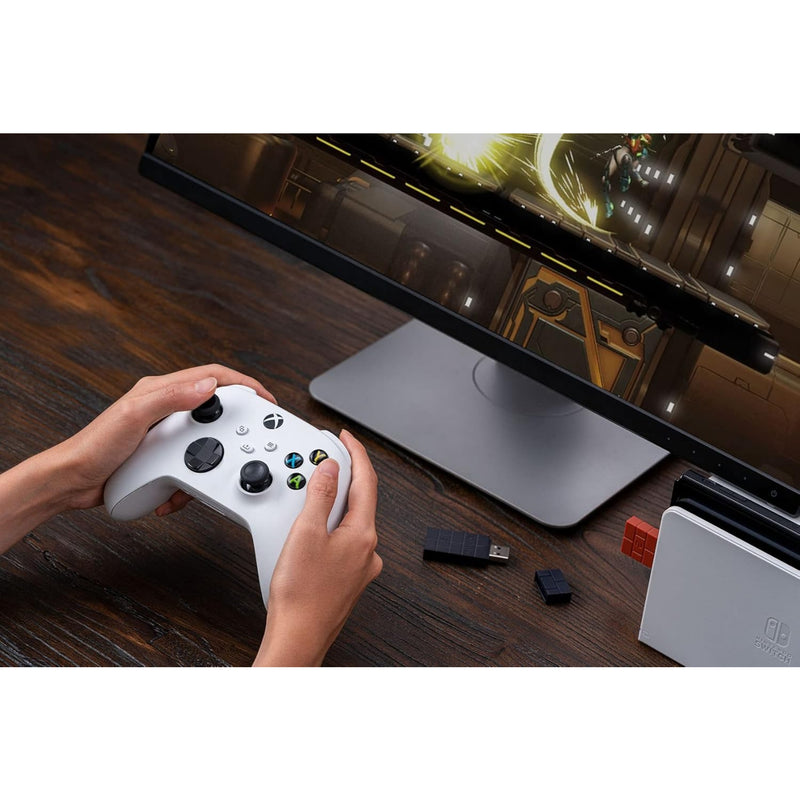 8Bitdo Wireless USB Adapter 2 for Switch, Windows, Mac, Raspberry Pi & Steam Deck - Compatible with Xbox, PS5 Controllers