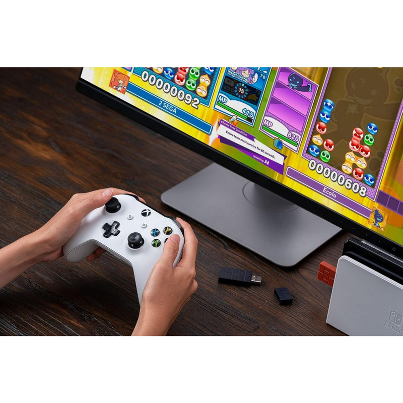 8Bitdo Wireless USB Adapter 2 for Switch, Windows, Mac, Raspberry Pi & Steam Deck - Compatible with Xbox, PS5 Controllers