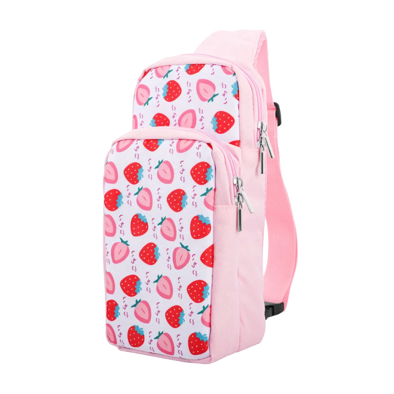 Shoulder Pouch Bag for Nintendo Switch - Pink Strawberry 