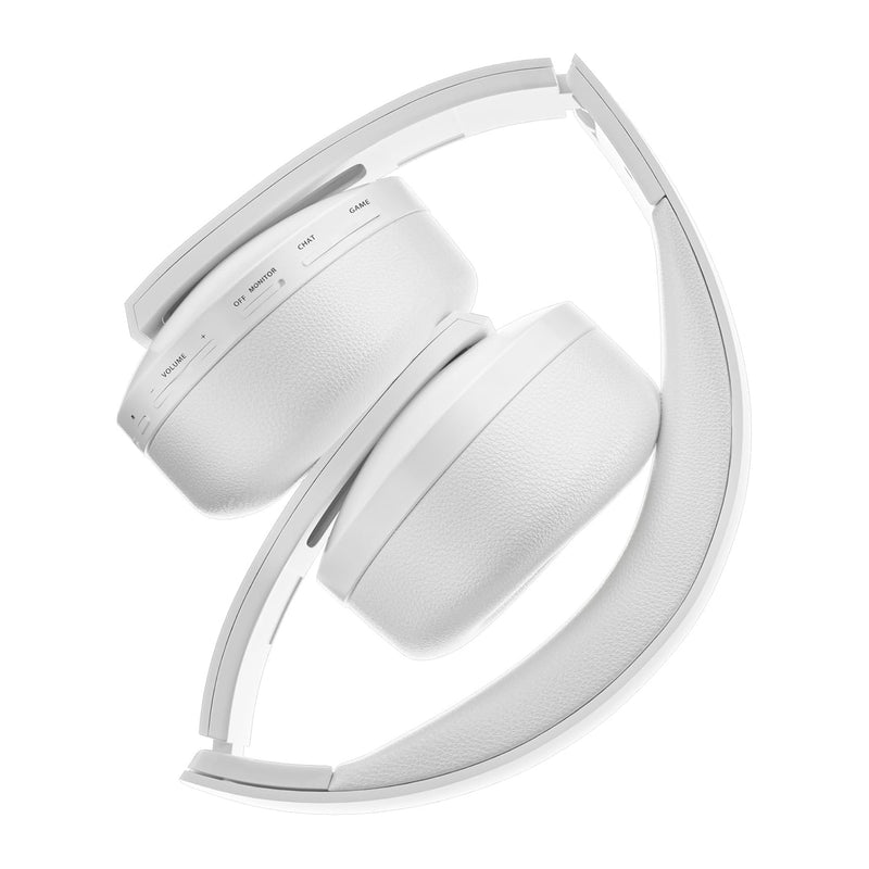 KUGU Multi-Plalform 3D Wireless Gaming Headset with 7.1 Virtual Surround Sound & Internal Microphone, For PS5, PS4, PC, Switch, and Bluetooth devices - White